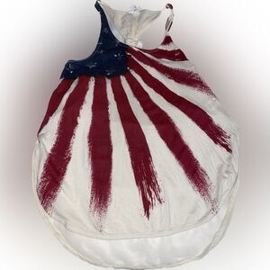 Others Follow patriotic sheer razor back tank top by Anthropologie size S